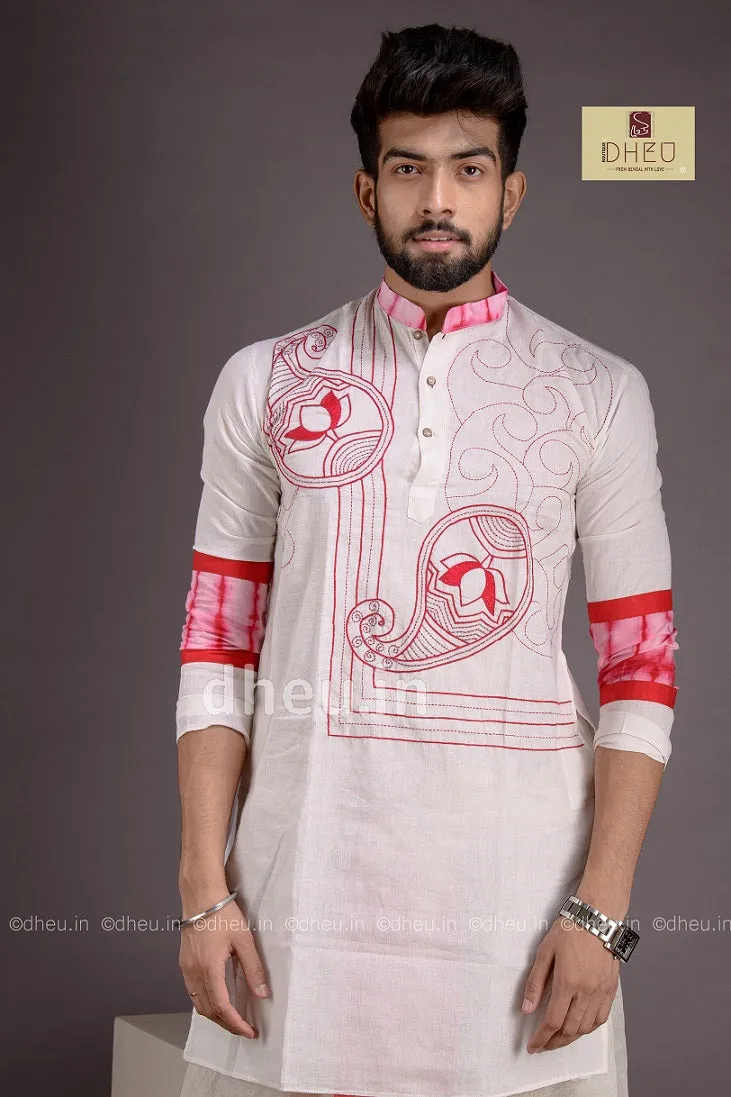 Kedar Raja-Designer Kurta Dhoti(Optional) Set