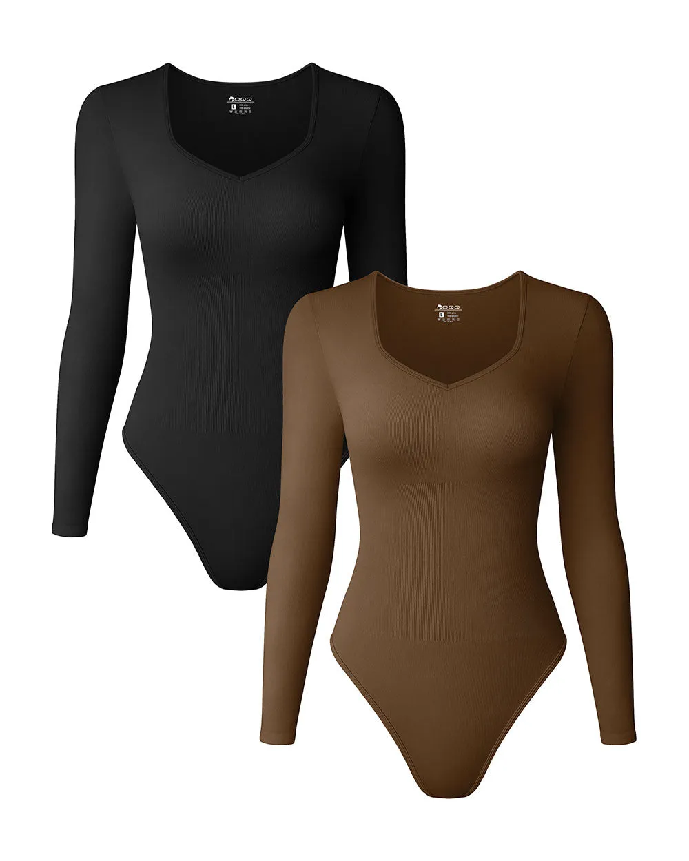 Long Sleeve  V Neck  Bodysuits