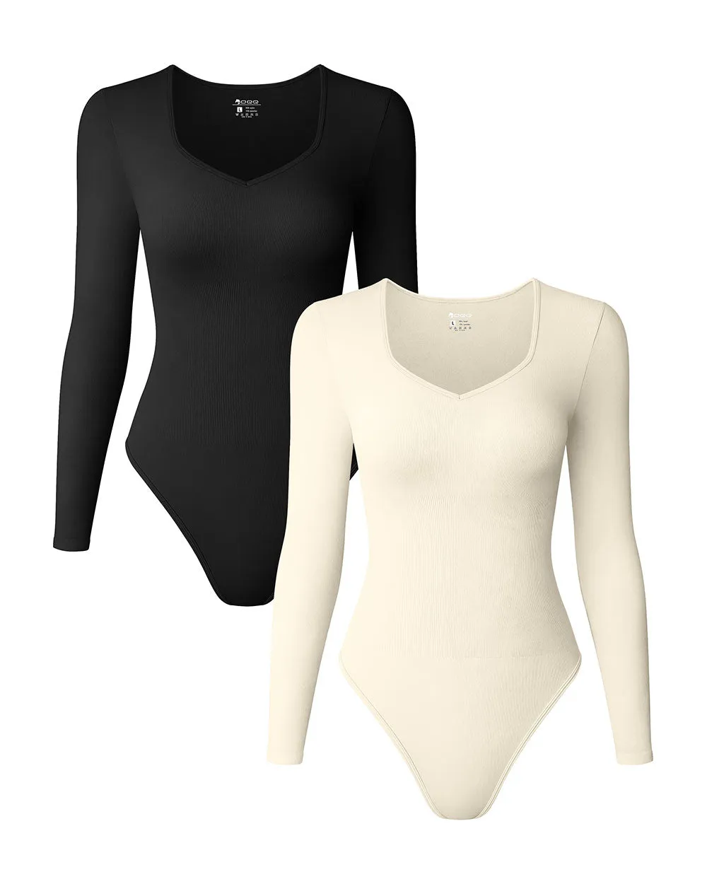 Long Sleeve  V Neck  Bodysuits