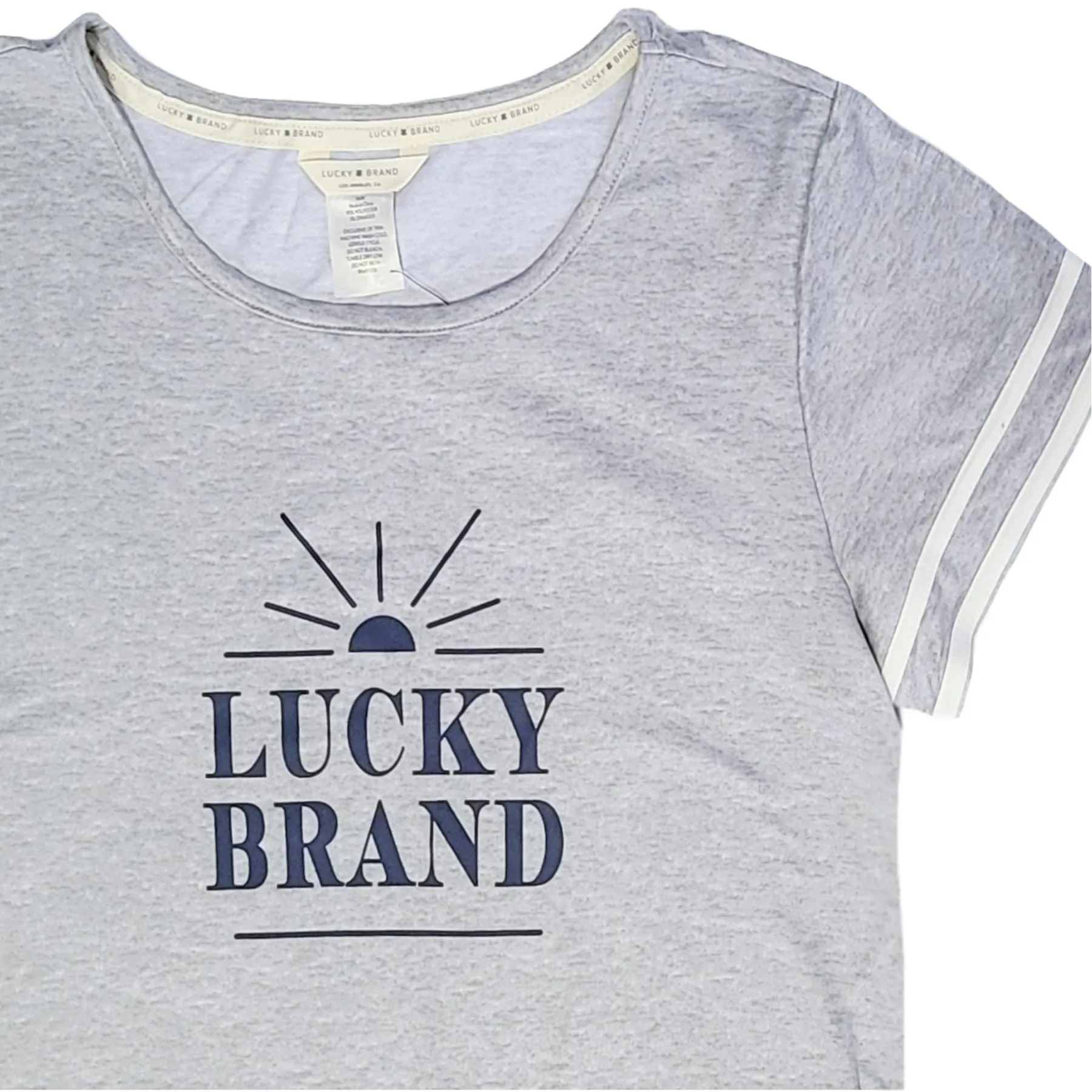 Lucky Brand Women's 2-Pc Ultra Soft Stars T-Shirt and Shorts Lounge PJ Set