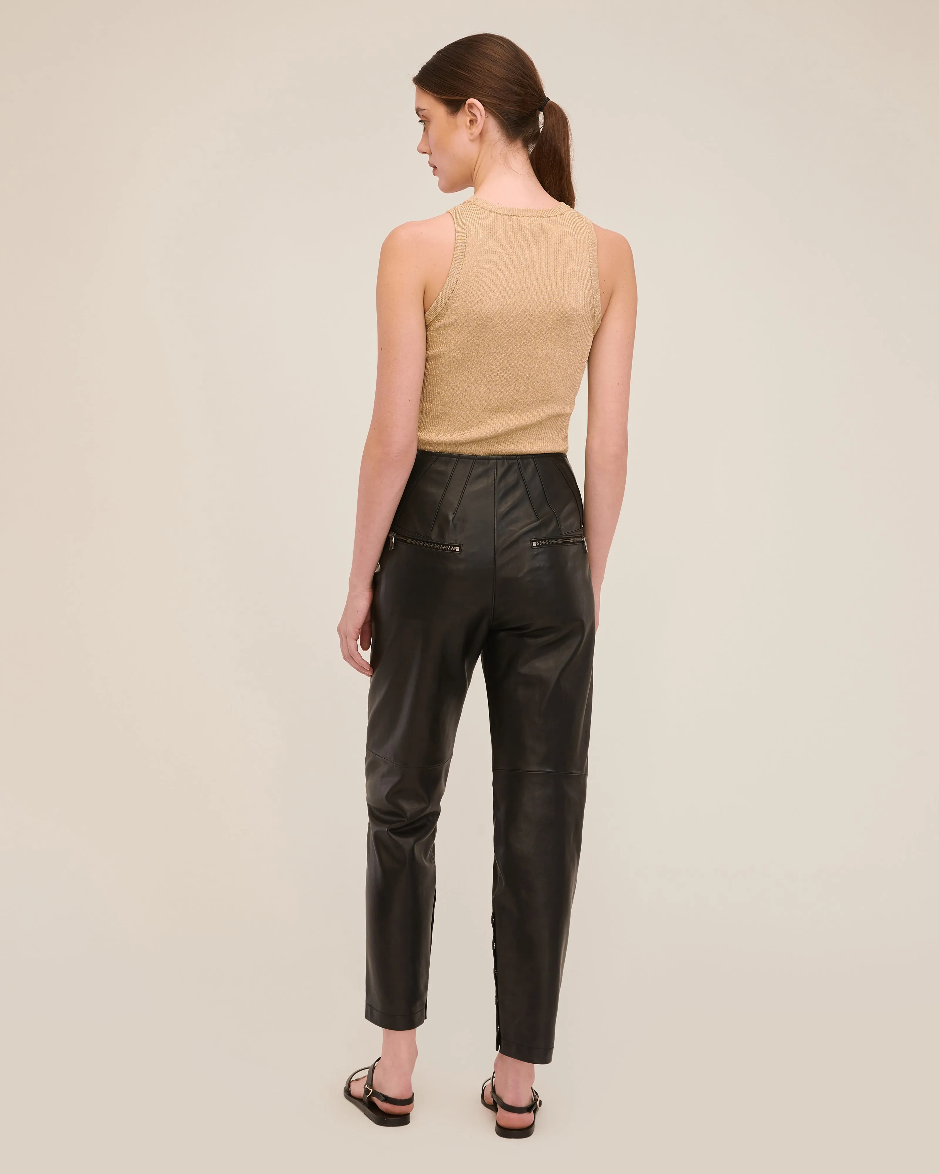 Makayla Full Length Leather Pant