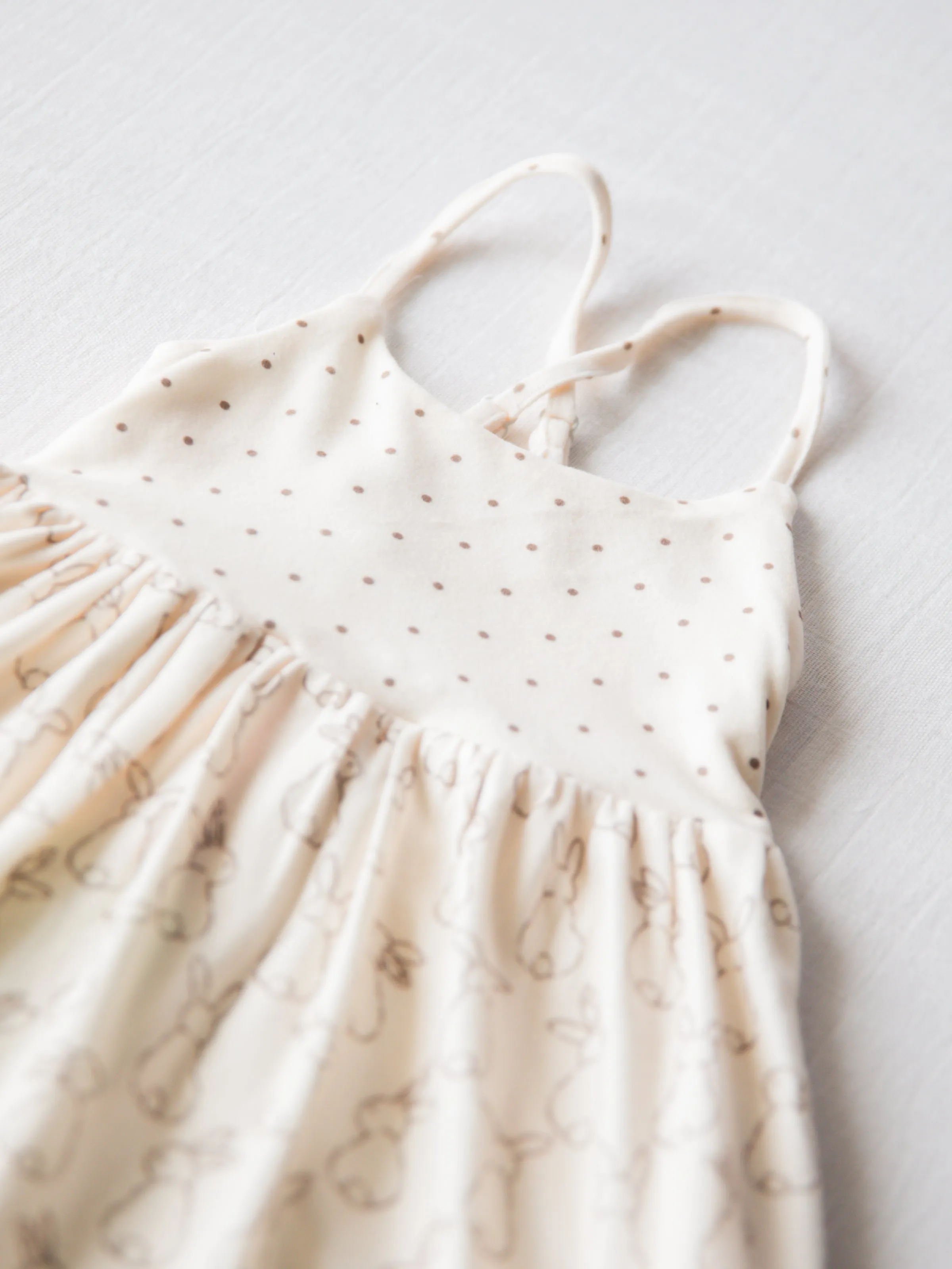 Maxi Play Dress - Ivory Bunnies