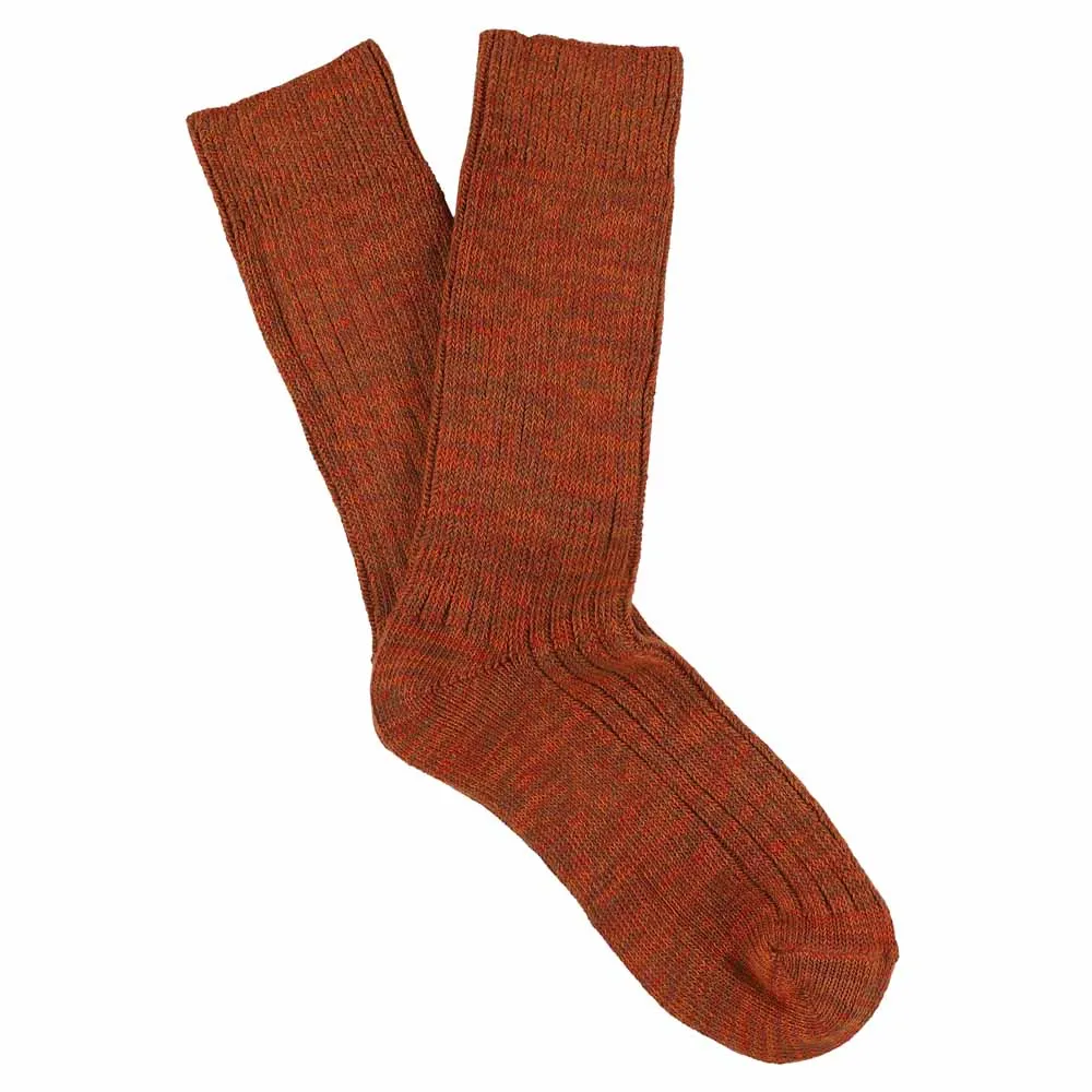 Melange Blend Socks - Red