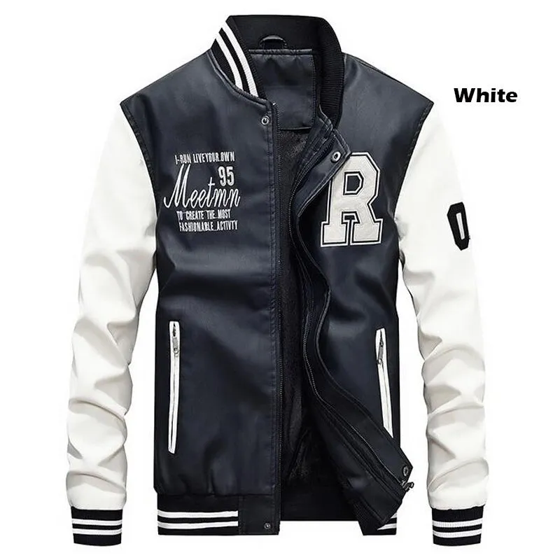 Mens Varsity College Jacket Baseball Bomber Jacket Vintage Sweatshirt  | 7701