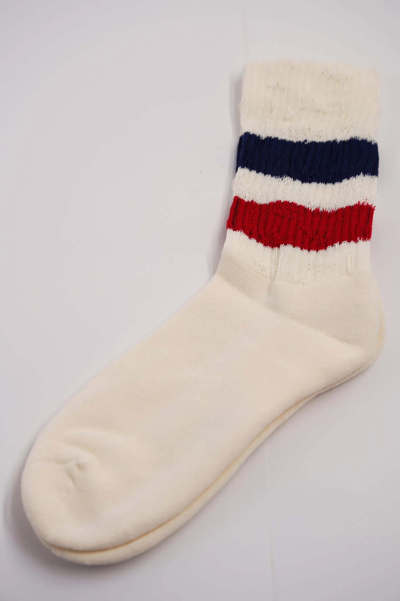 Navy, Red & White Stripe Vintage Socks