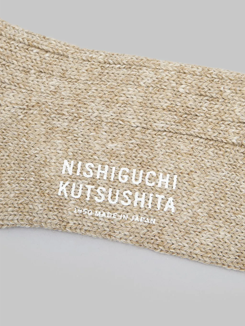 Nishiguchi Kutsushita Wool Cotton Slab Socks Red