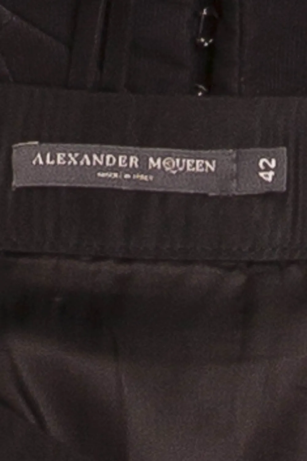 Original Alexander McQueen - 3PC Black Blazer, Black Asymmetrical Skirt, Black Pencil Skirt - IT 40/42