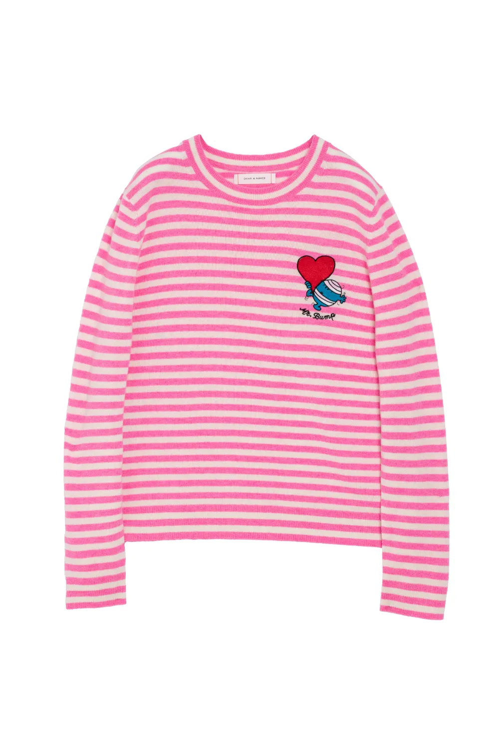 Pink Stripe Wool-Cashmere Mr. Bump Sweater