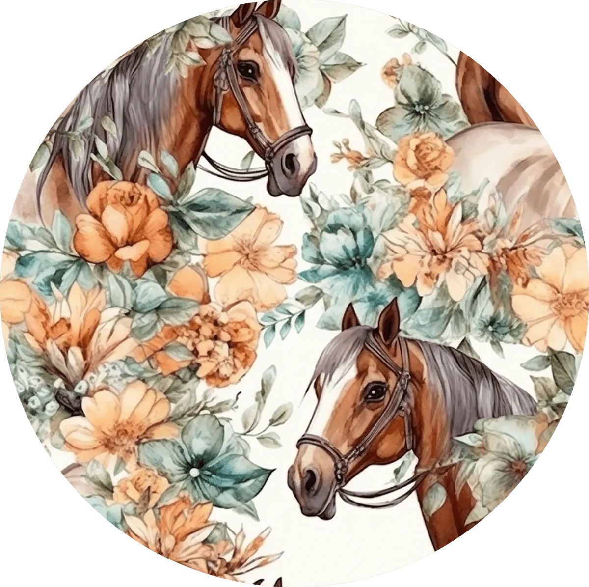 [Pre Order] Fabulous Fall Majestic Mare - Women's Long Sleeve Printed Bamboo Snap Top (EST SHIP LATE OCT)