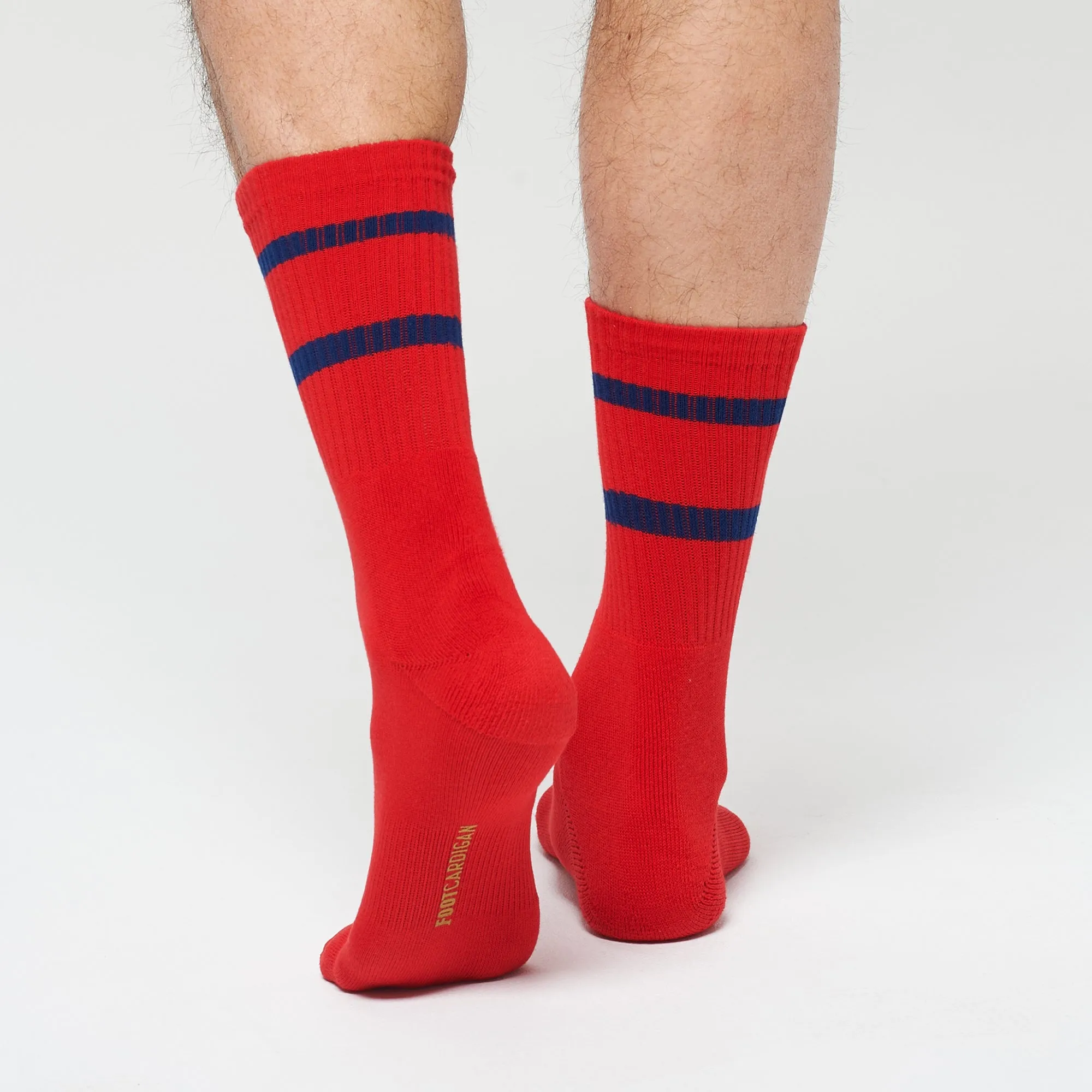 Red Navy Stripe Crew - 3 Pack