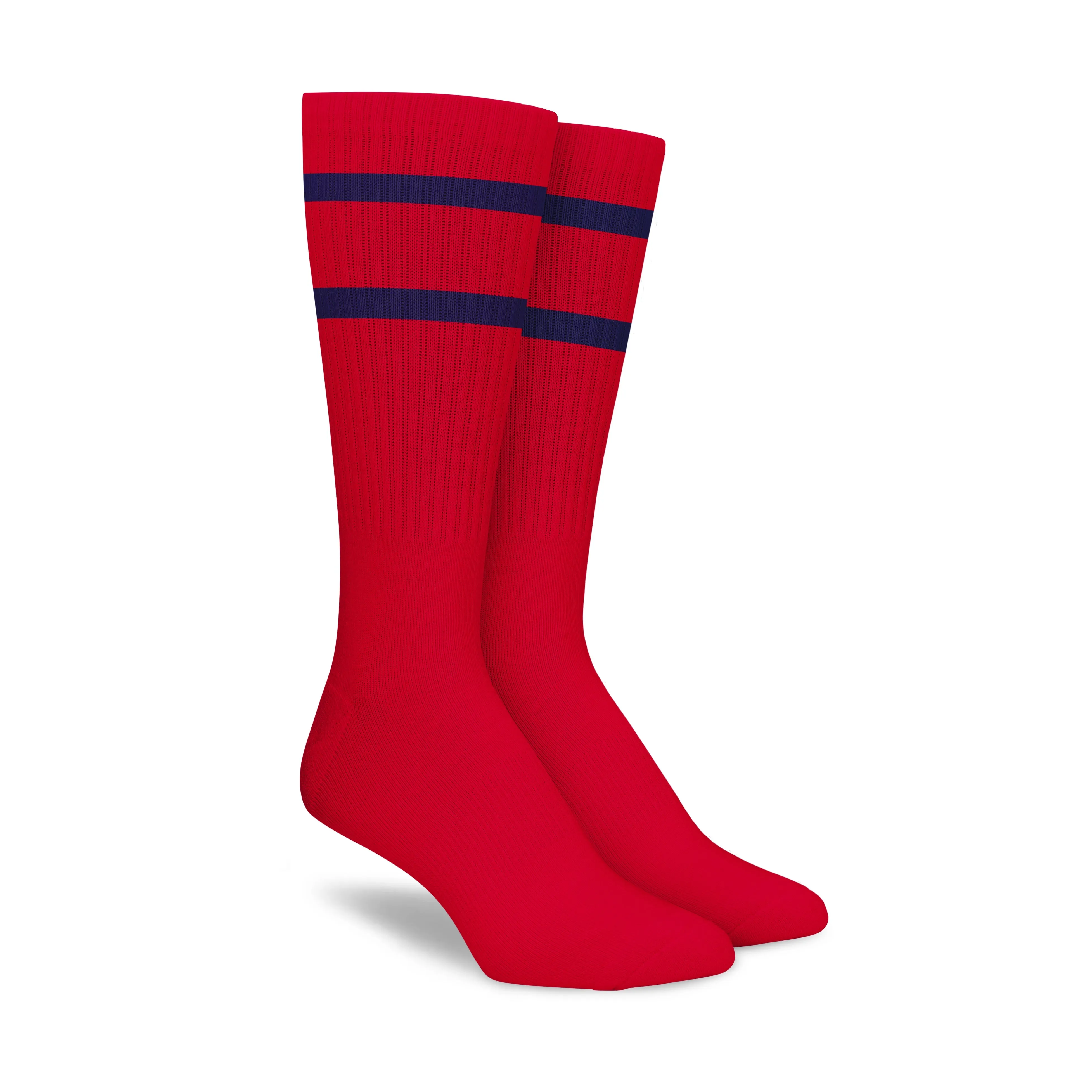 Red Navy Stripe Crew - 3 Pack