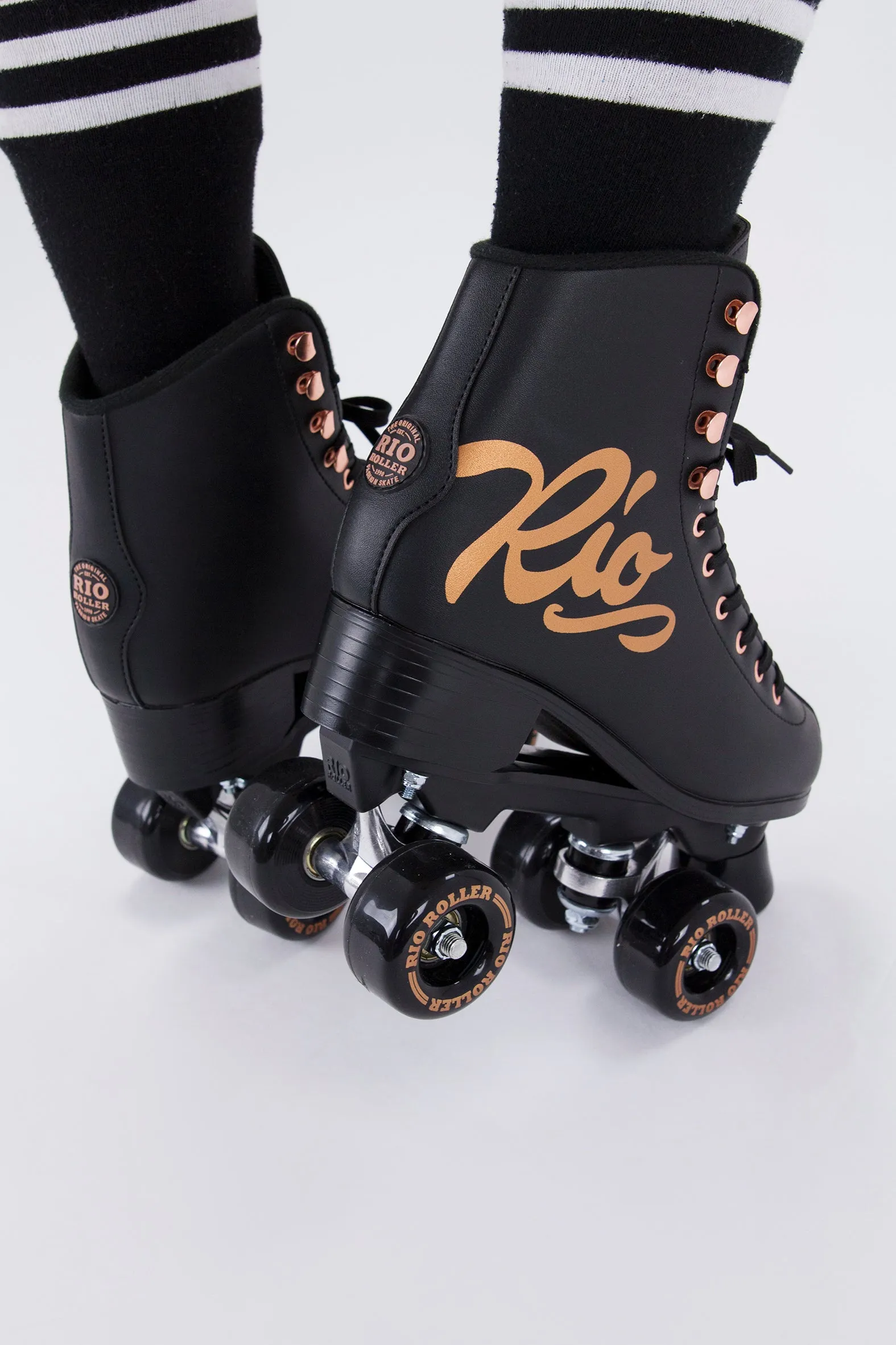 Rio Roller Rose Quad Roller Skates - Black - Sale!