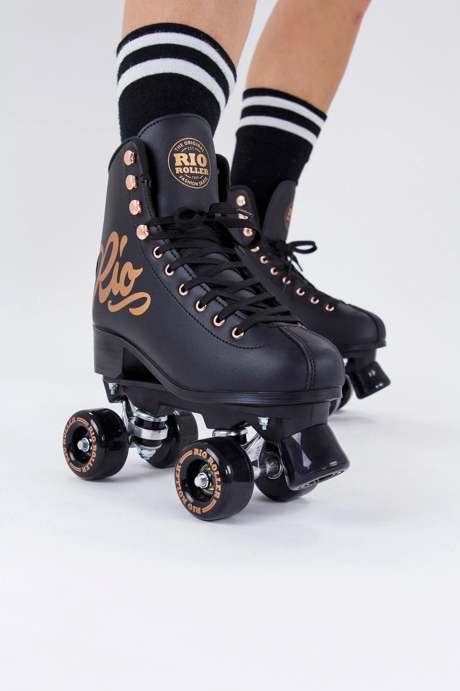 Rio Roller Rose Quad Roller Skates - Black - Sale!