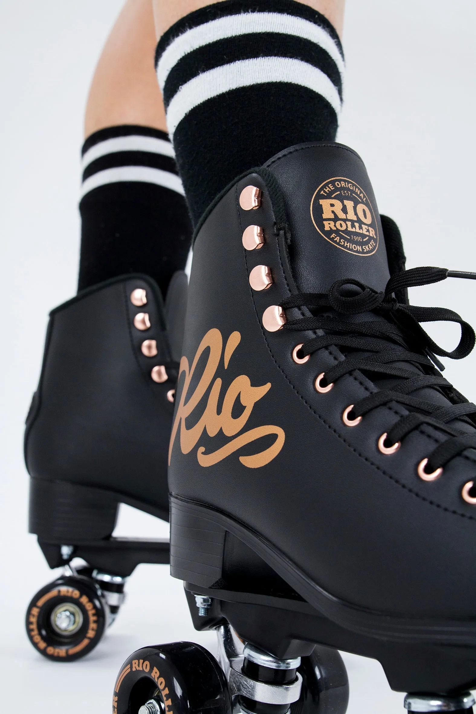 Rio Roller Rose Quad Roller Skates - Black