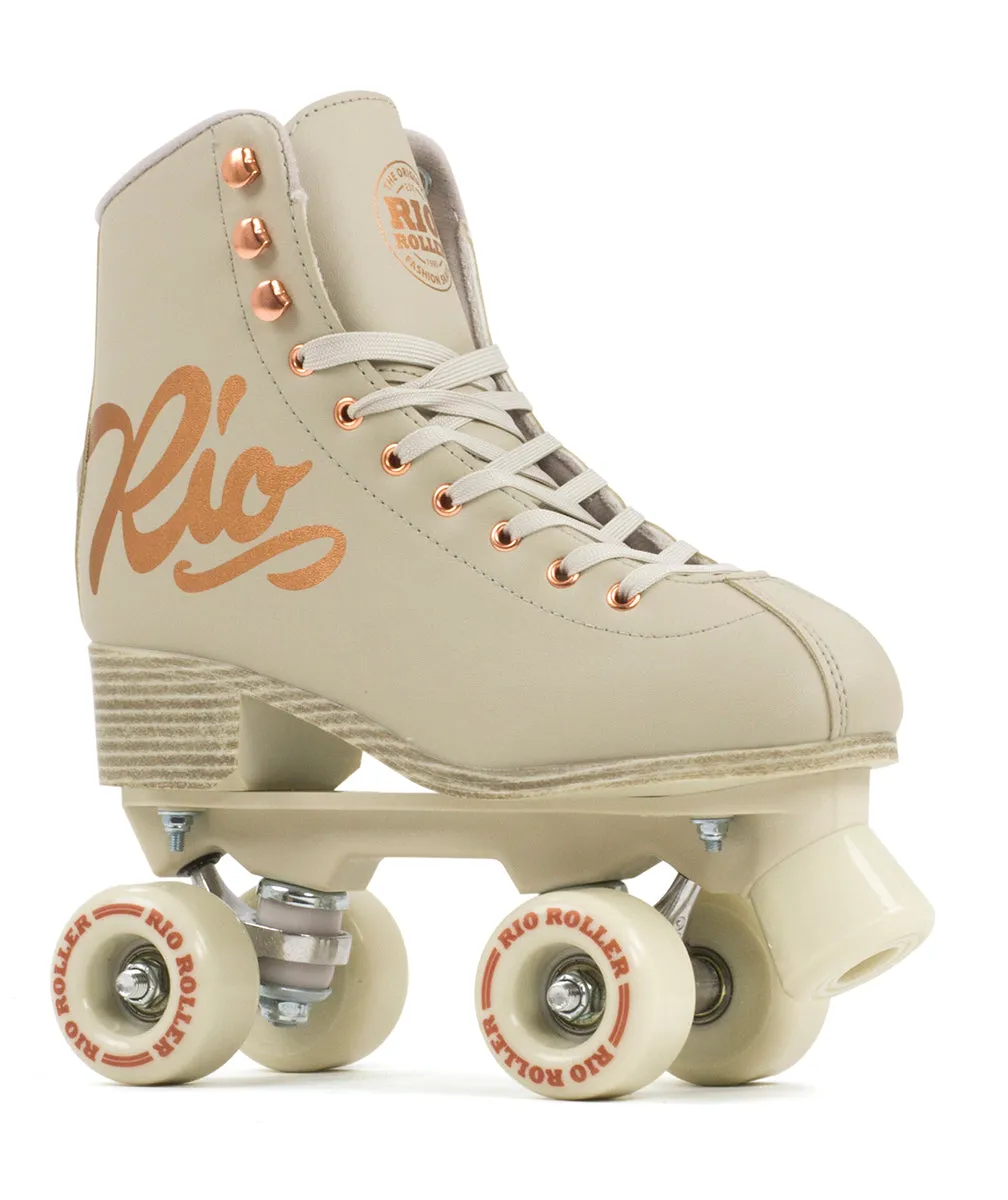 Rio Roller Rose Quad Roller Skates - Cream - Sale!