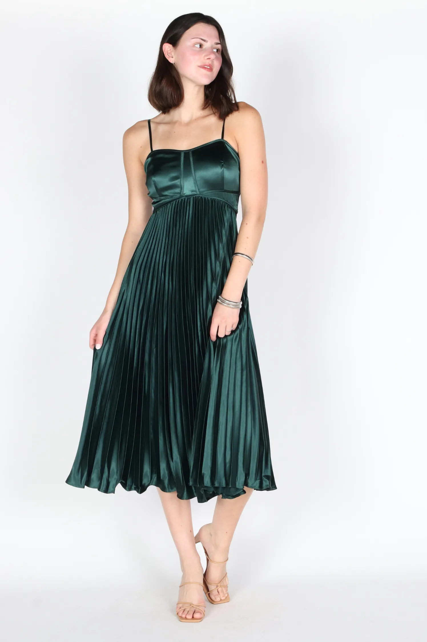 Rita Pleated Midi Dress