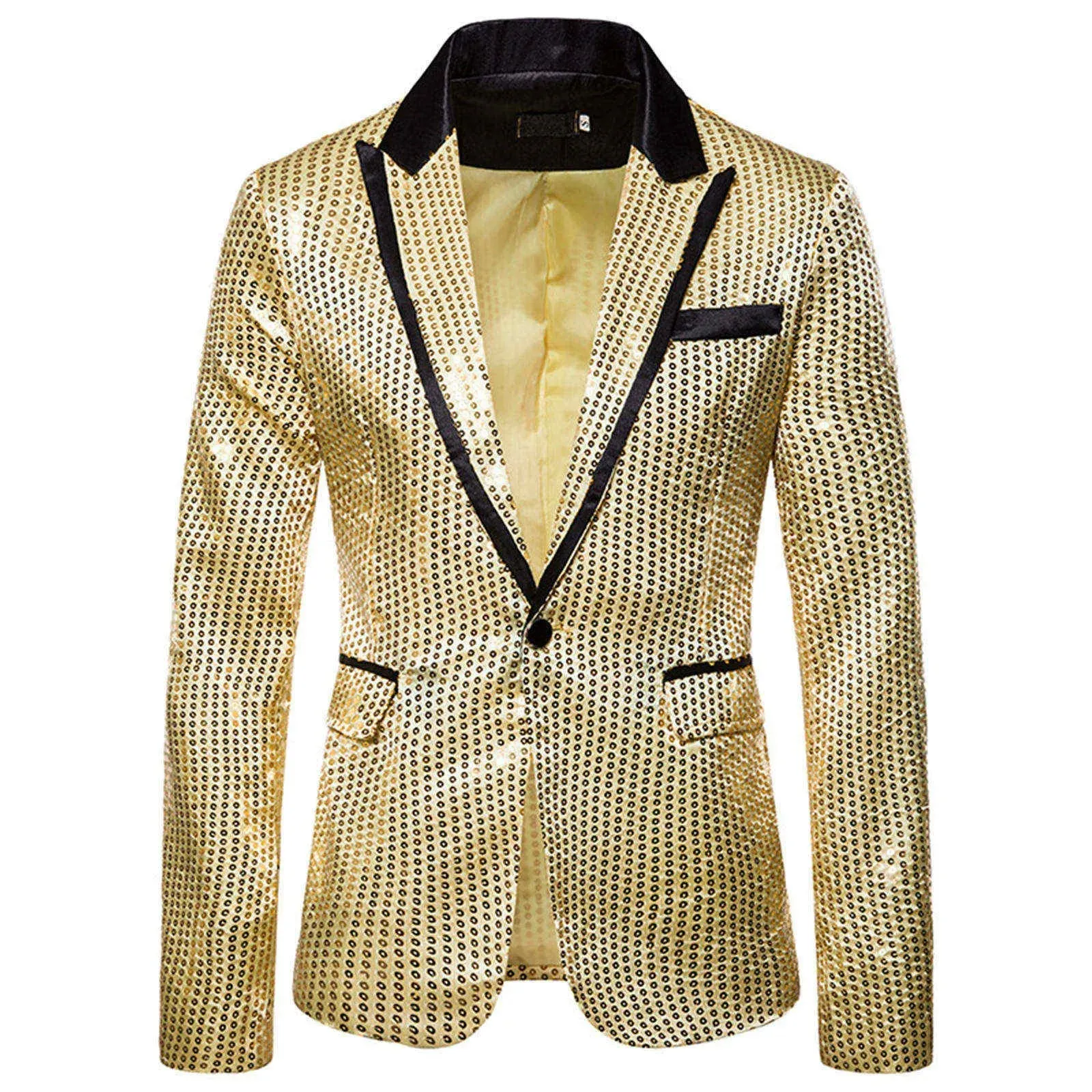 Shiny Sequin Glitter Embellished Jacket Men's Nightclub Prom Suit Homme Stage Clothes For Singers blazers