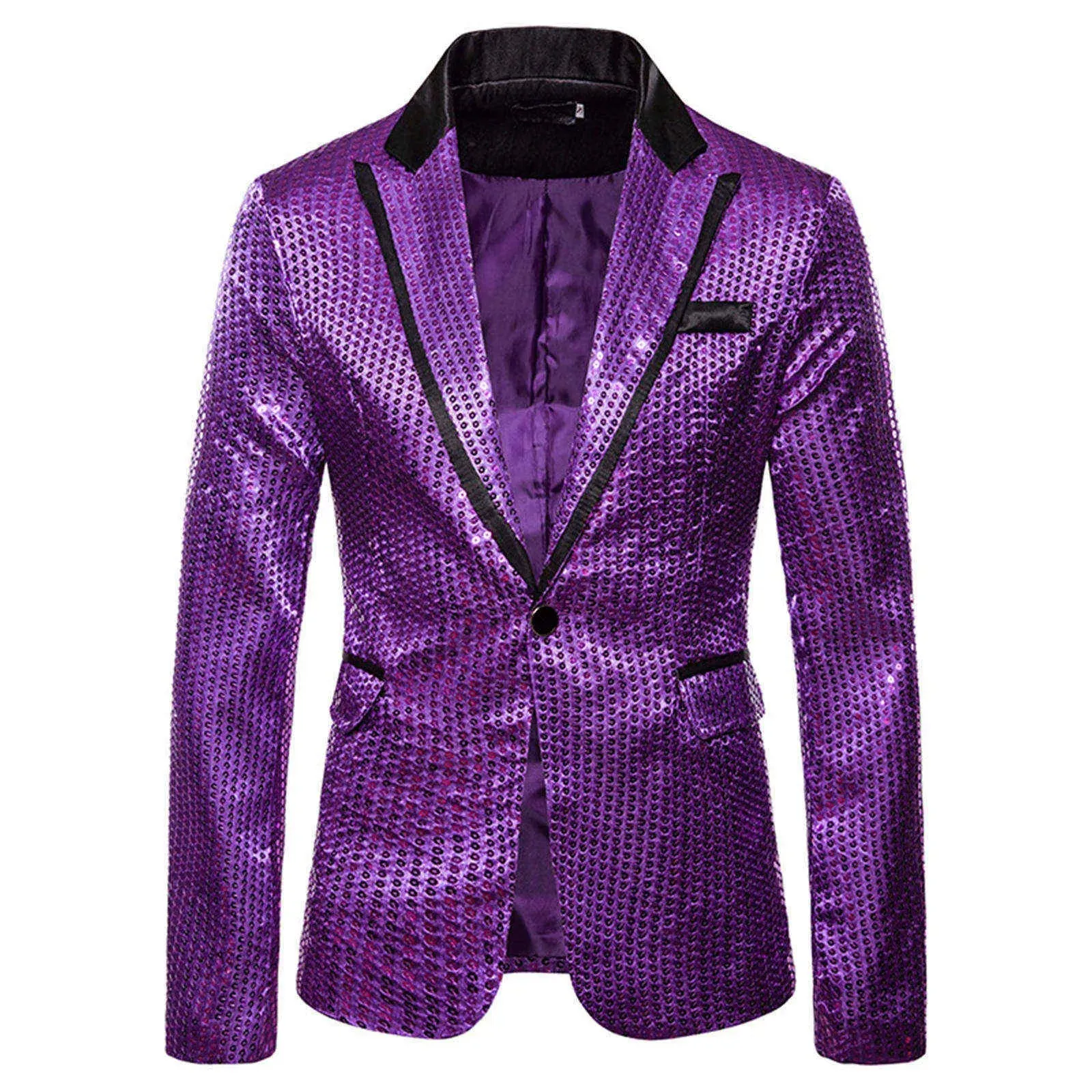 Shiny Sequin Glitter Embellished Jacket Men's Nightclub Prom Suit Homme Stage Clothes For Singers blazers