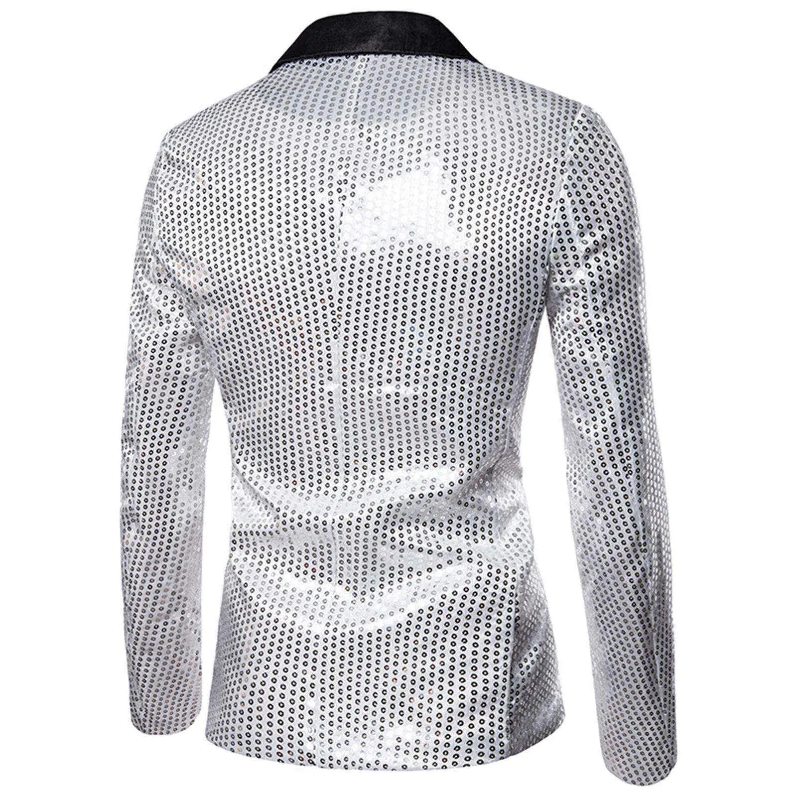 Shiny Sequin Glitter Embellished Jacket Men's Nightclub Prom Suit Homme Stage Clothes For Singers blazers