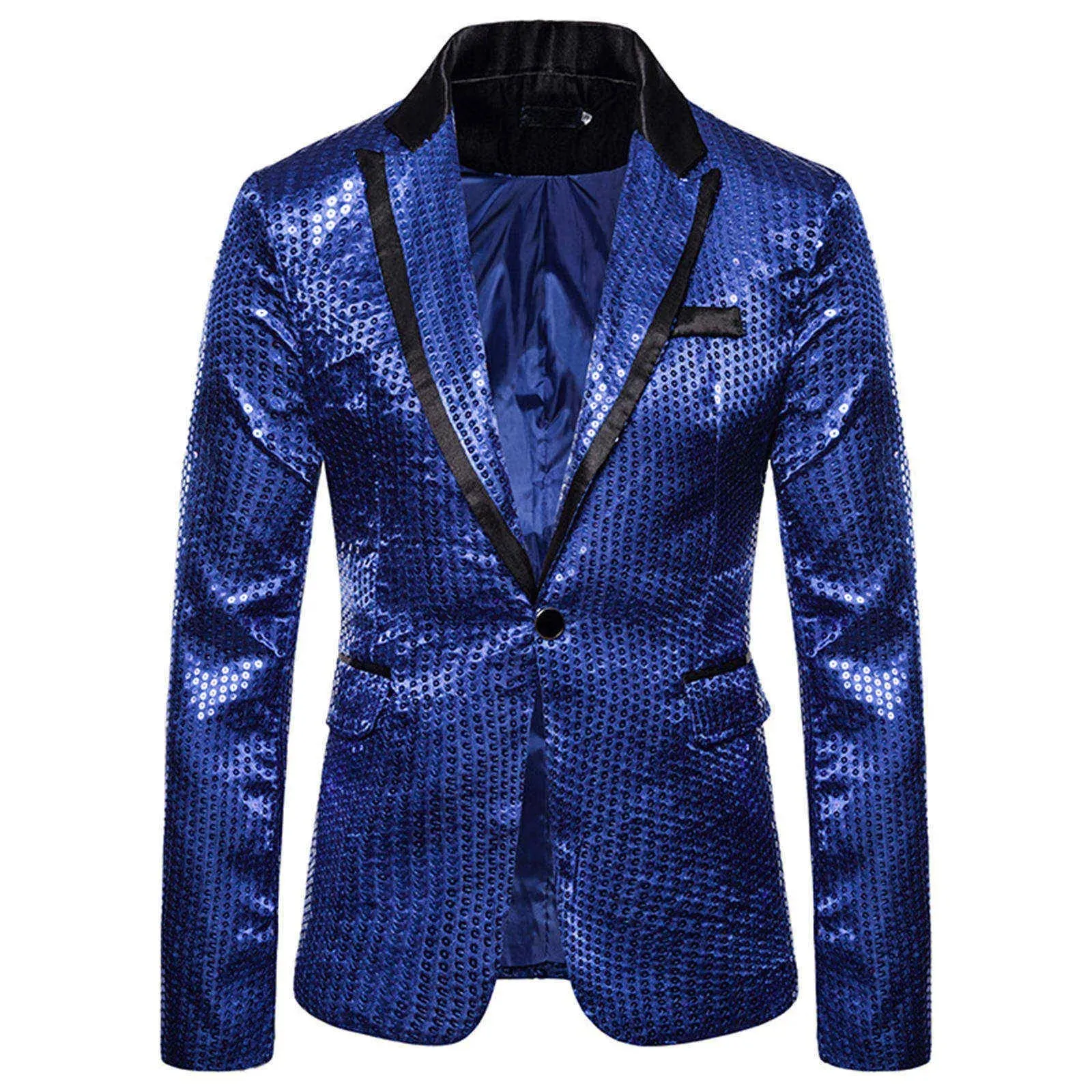 Shiny Sequin Glitter Embellished Jacket Men's Nightclub Prom Suit Homme Stage Clothes For Singers blazers