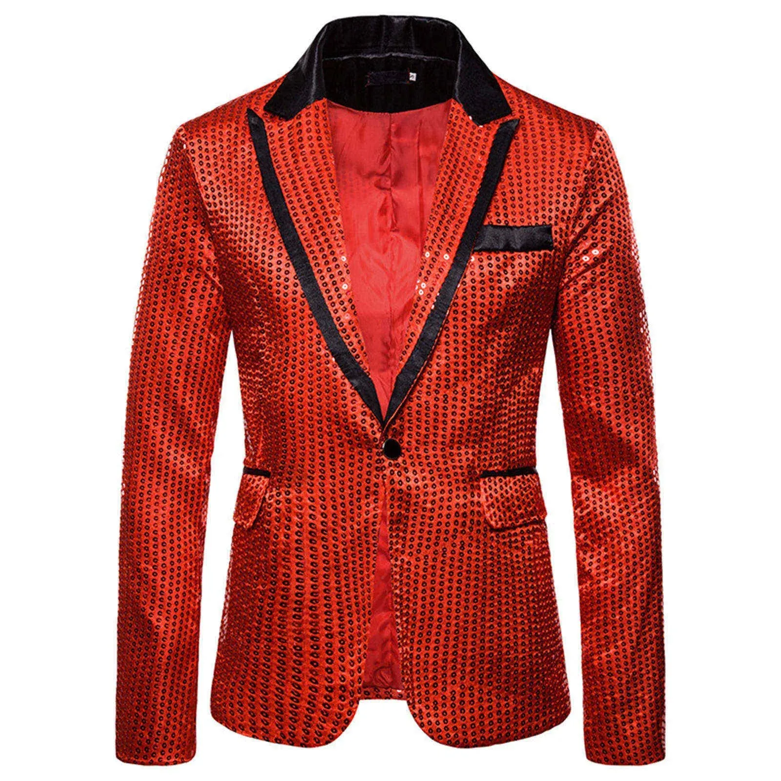 Shiny Sequin Glitter Embellished Jacket Men's Nightclub Prom Suit Homme Stage Clothes For Singers blazers