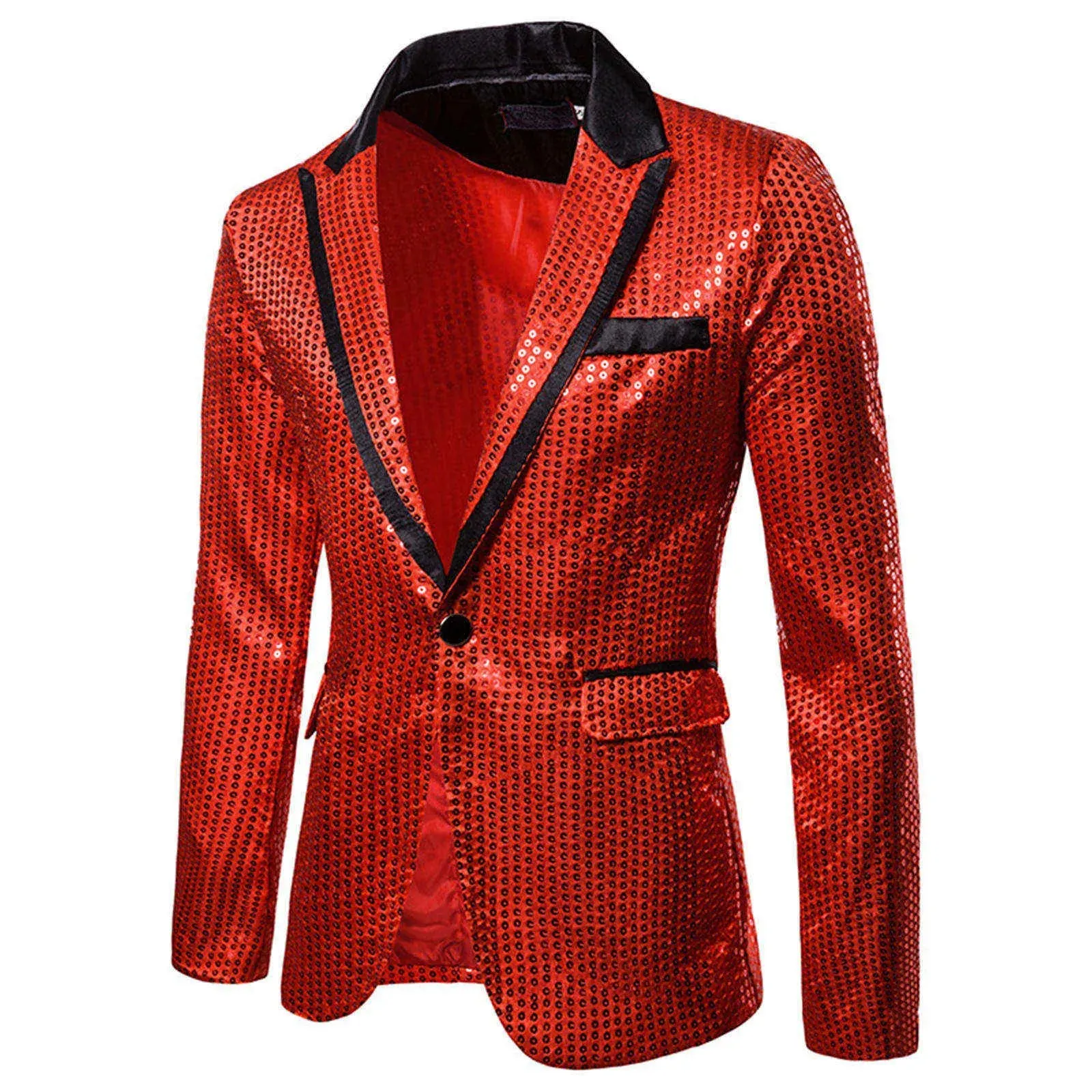 Shiny Sequin Glitter Embellished Jacket Men's Nightclub Prom Suit Homme Stage Clothes For Singers blazers