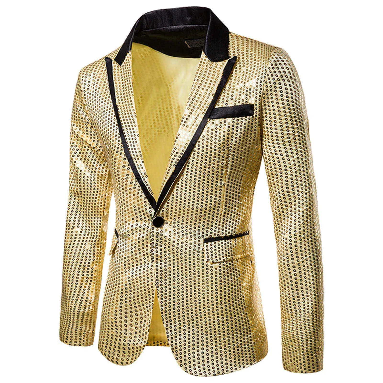 Shiny Sequin Glitter Embellished Jacket Men's Nightclub Prom Suit Homme Stage Clothes For Singers blazers