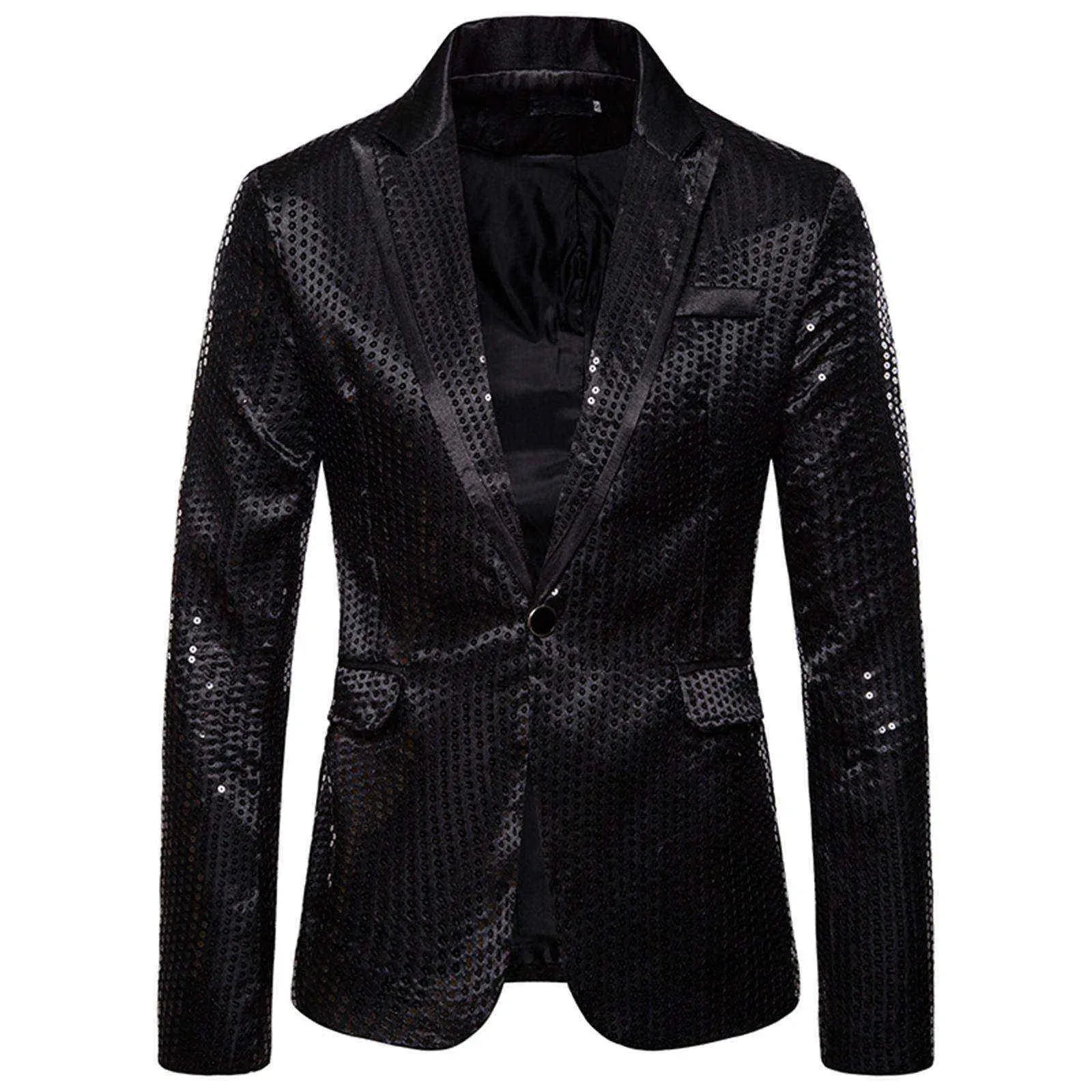 Shiny Sequin Glitter Embellished Jacket Men's Nightclub Prom Suit Homme Stage Clothes For Singers blazers