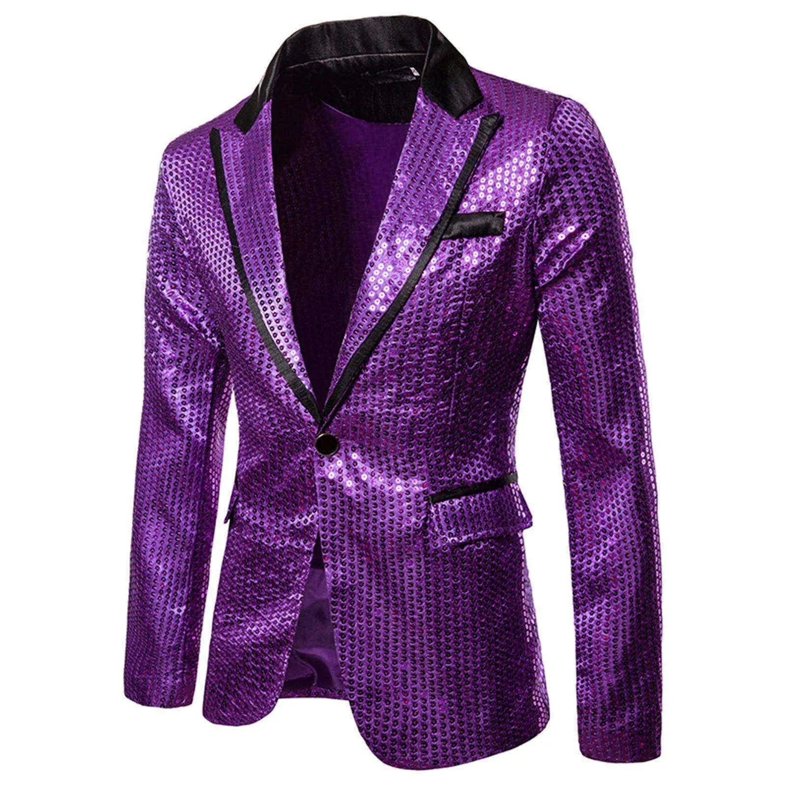 Shiny Sequin Glitter Embellished Jacket Men's Nightclub Prom Suit Homme Stage Clothes For Singers blazers