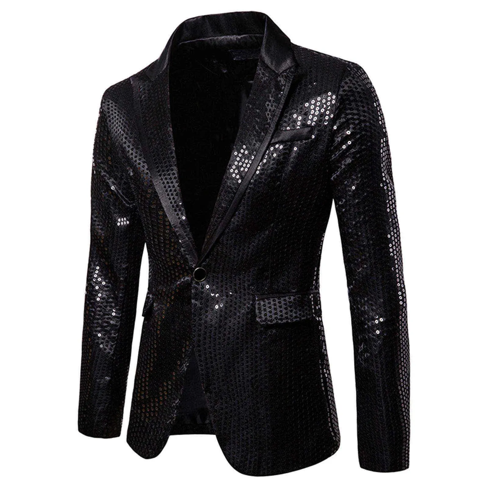 Shiny Sequin Glitter Embellished Jacket Men's Nightclub Prom Suit Homme Stage Clothes For Singers blazers