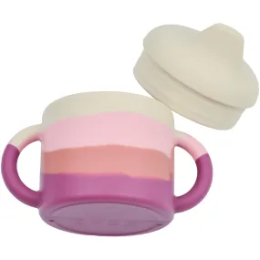 Silicone Sippy Cup | Color Splash Collection - Mauve Rose Ombre