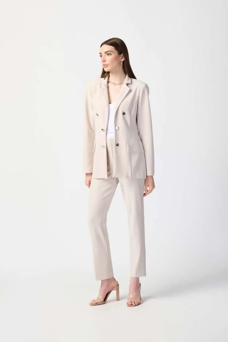 Silky Knit Fitted Blazer in Moonstone 241145 by Joseph Ribkoff