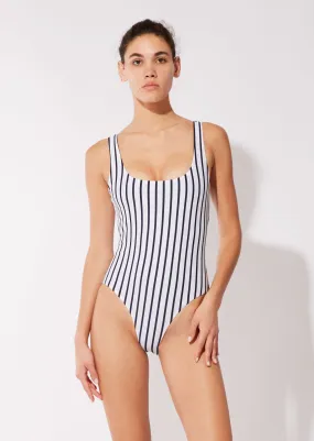 SOLID & STRIPED - The Reversible Anne-Marie (WHITE / NAVY)