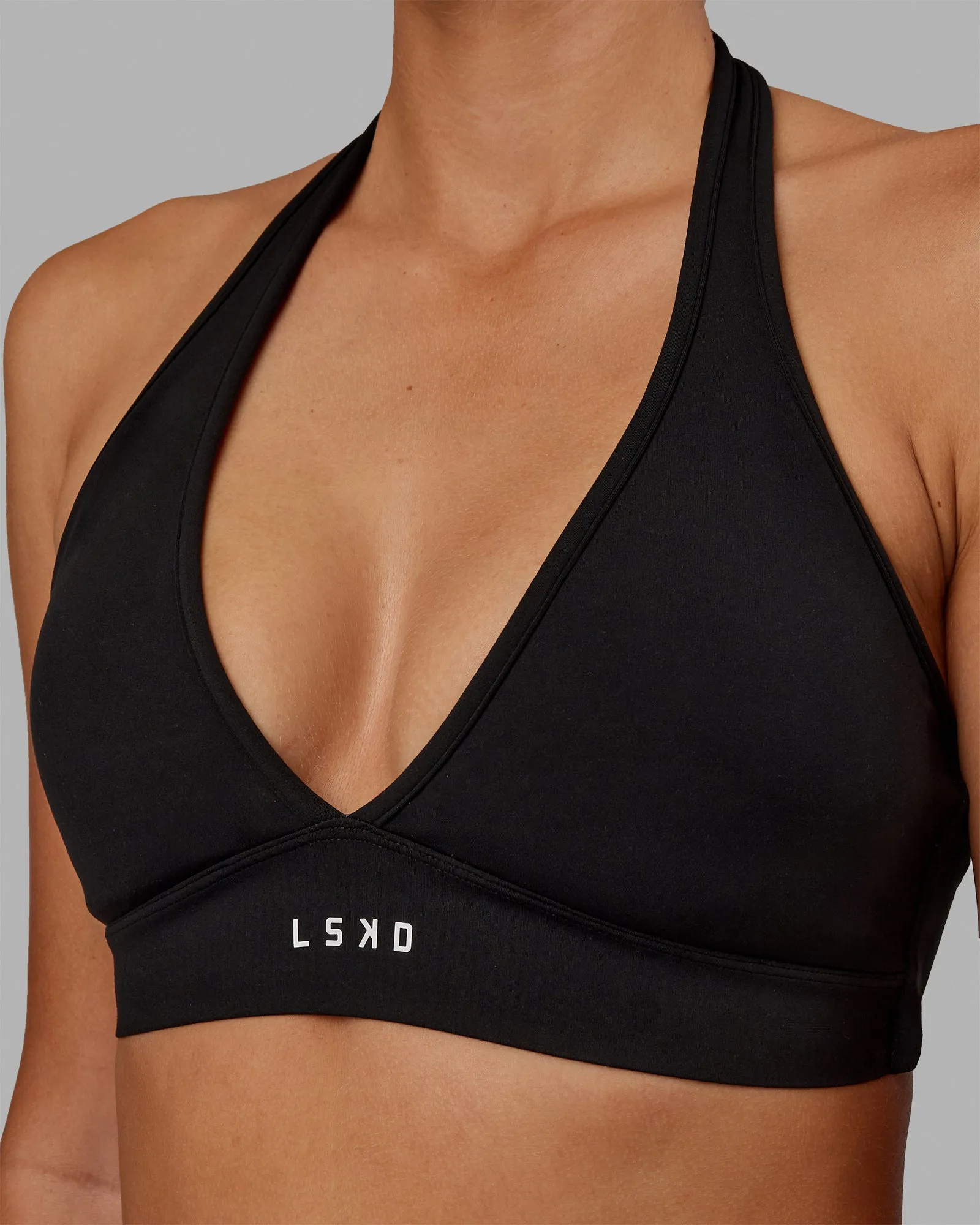 Stamina Halter Sports Bra - Black