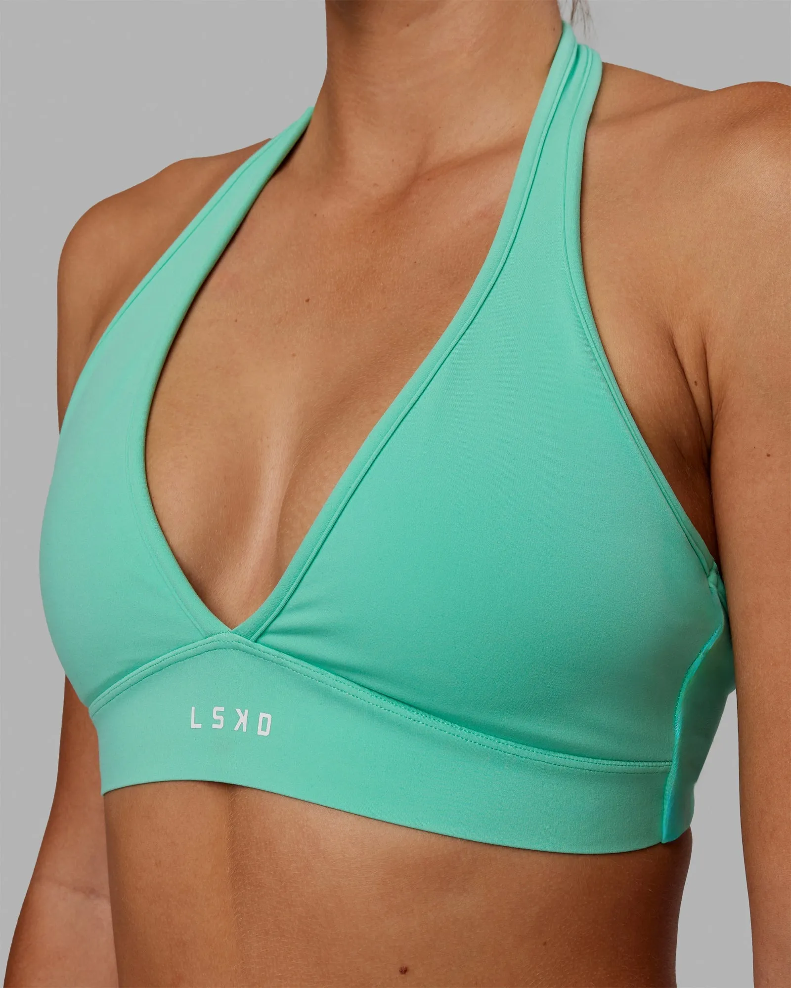 Stamina Halter Sports Bra - Cockatoo