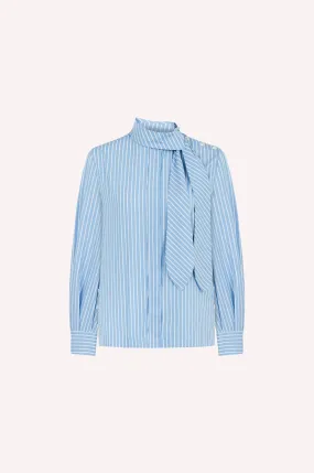 Striped Shirt with Bow Detail