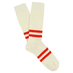 Stripes socks - Ecru / Vintage Orange