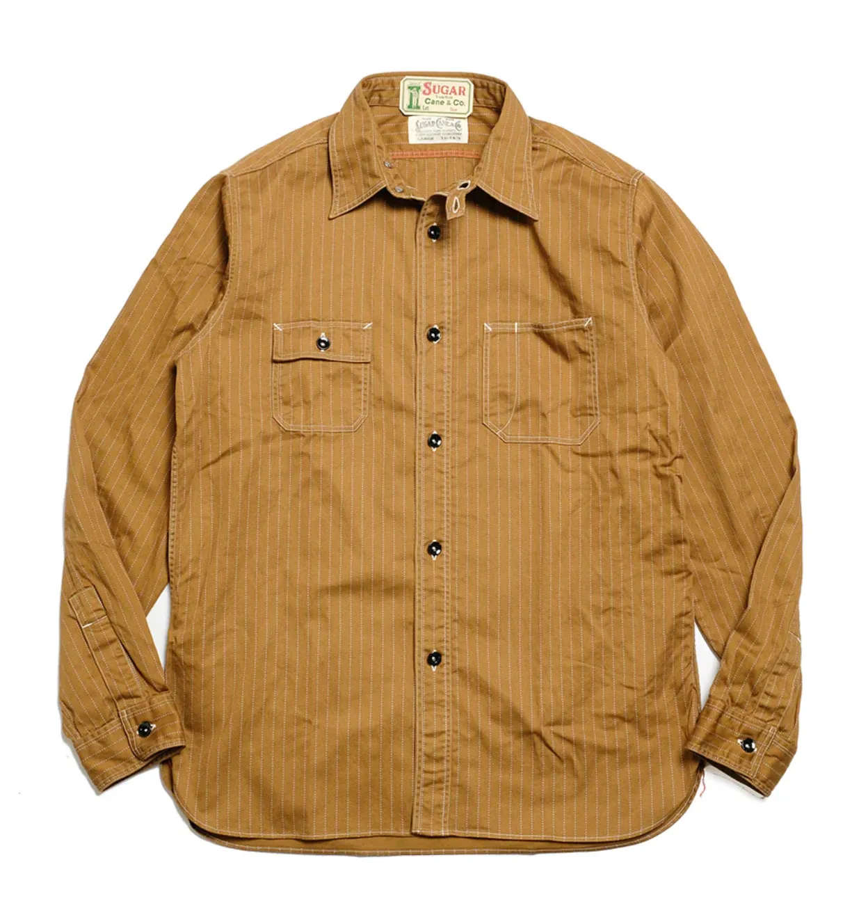 Sugar Cane, Work Shirt, Brown Wabash