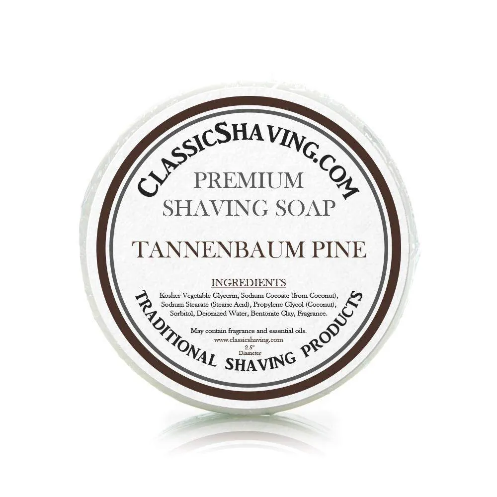 Tannenbaum Pine Scent - Classic Shaving Mug Soap - 2.5" Regular Size