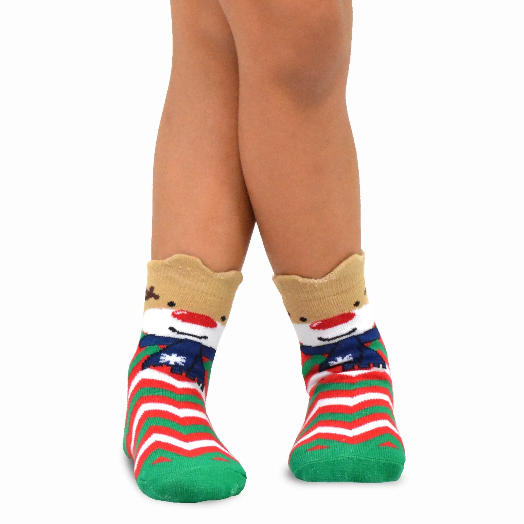 TeeHee Socks Kid's Christmas Cotton Short Crew Snowman 12-Pack Gift Box (11889)