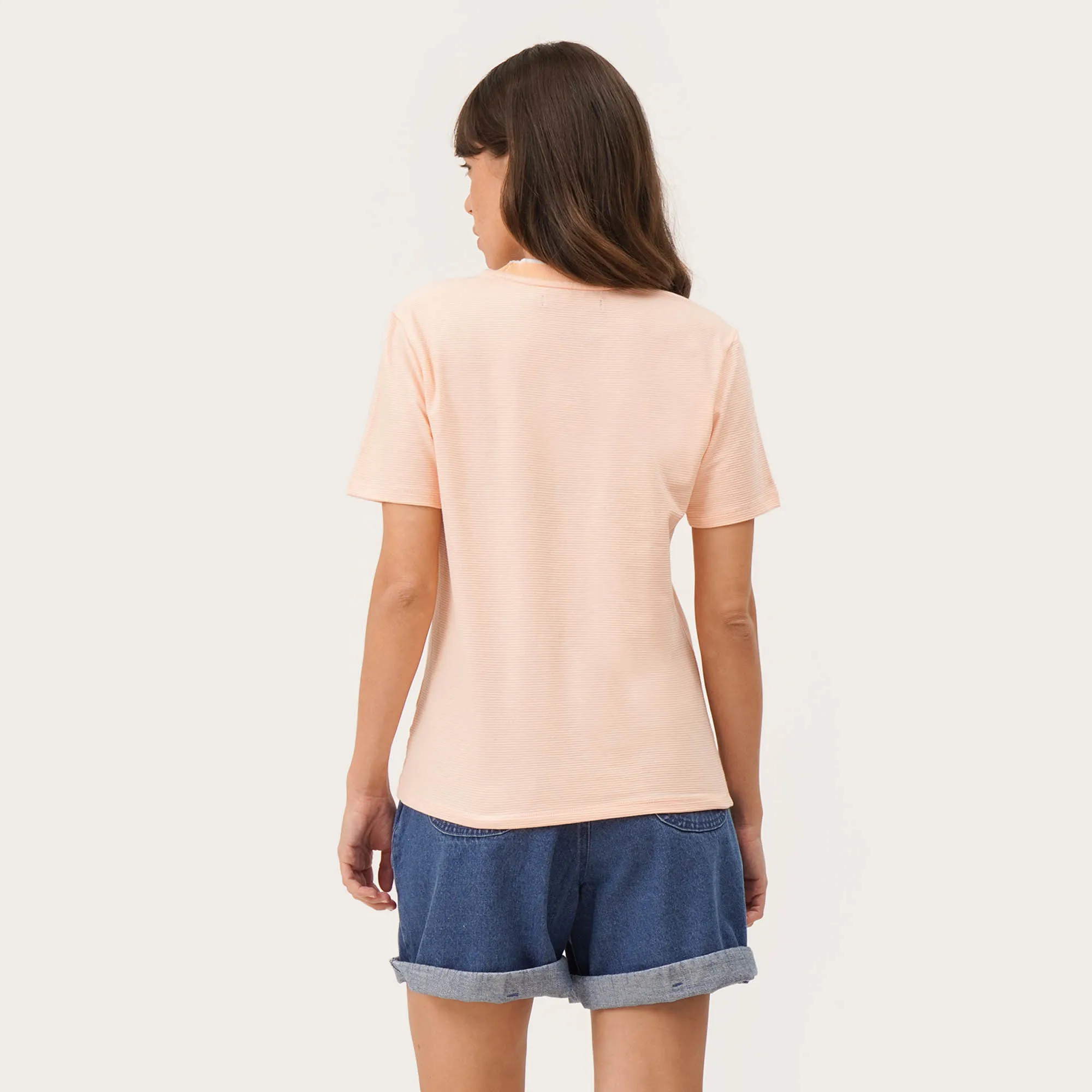 Textured T-Shirt With Tipping Detail