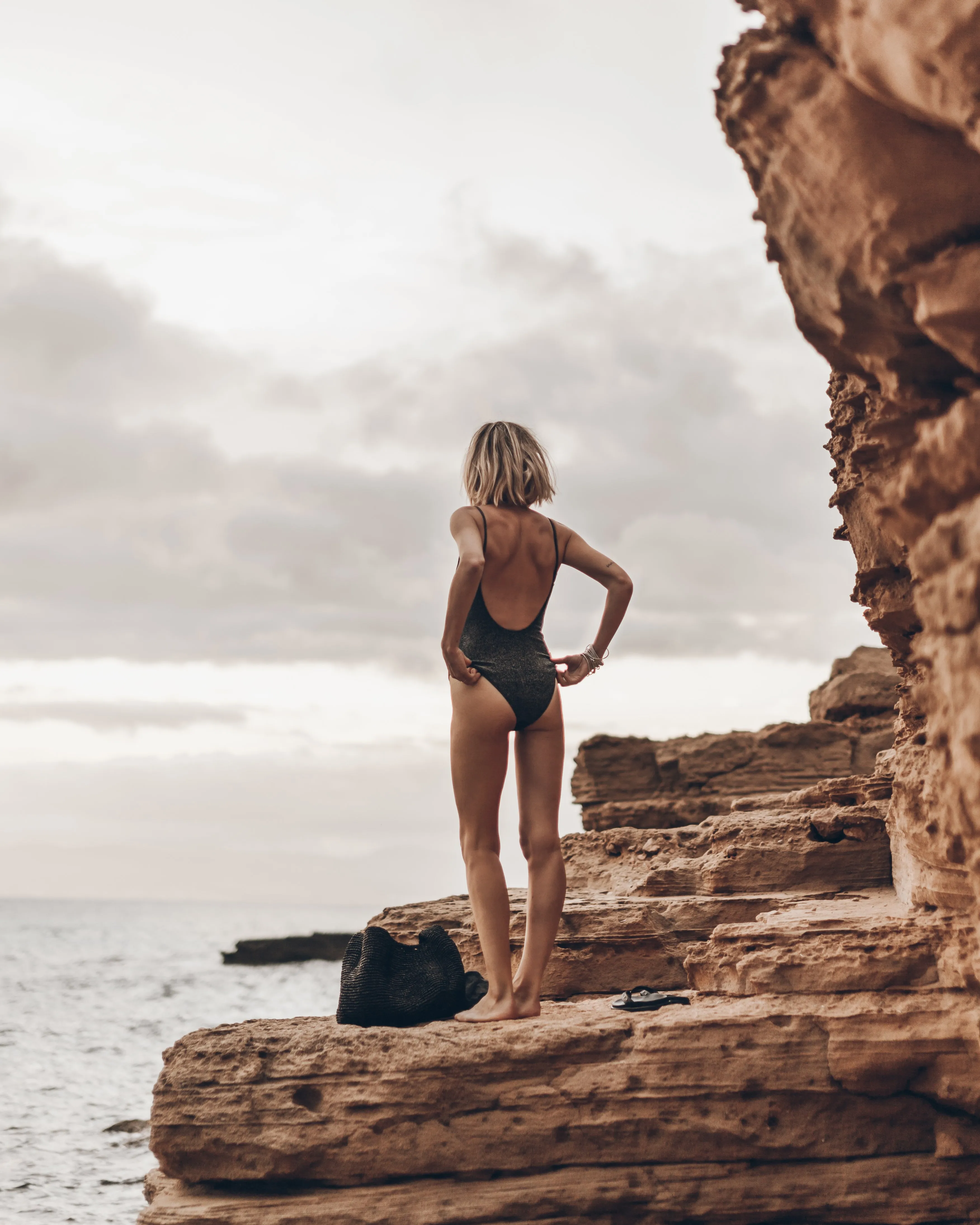 The Black Sparkly Swimsuit