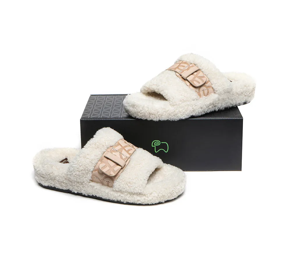 UGG Women Slides Curly Sheepskin Wool Slip-on Sandals Flats Croft