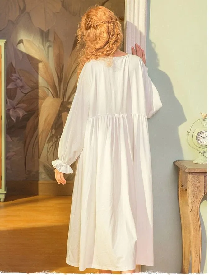 Victorian Love, Oversized Sleepwear, Blue or White, S-L