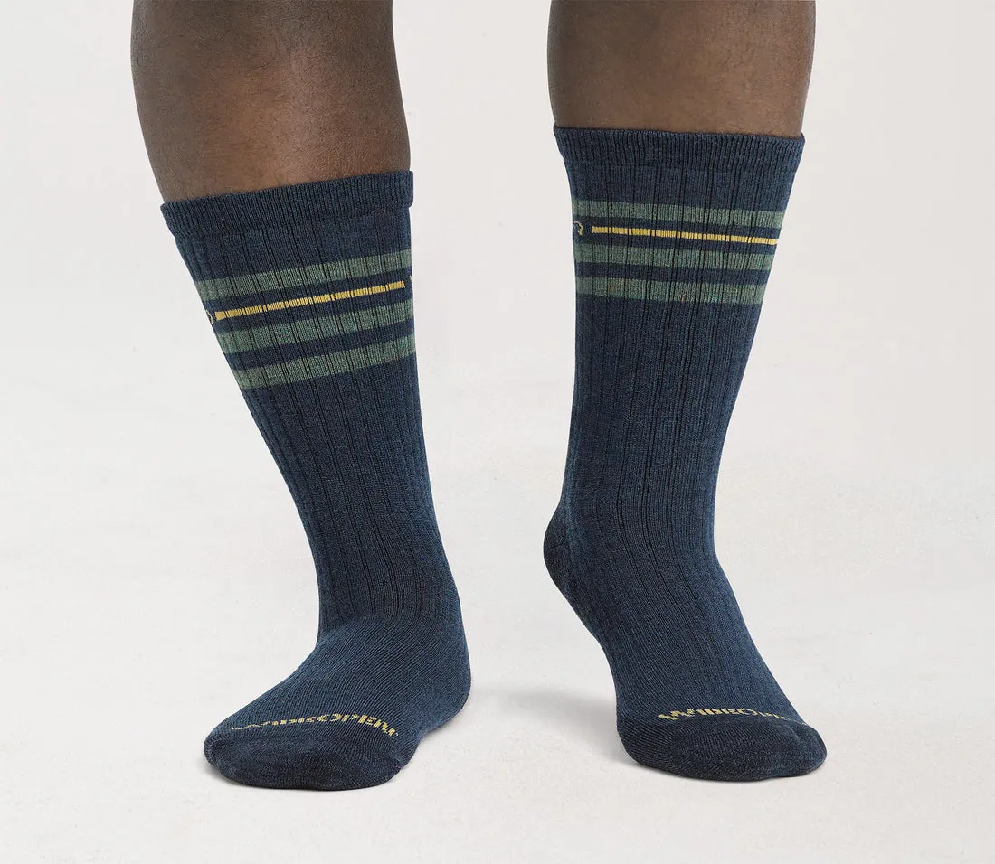 Vintage Stripe Cushioned Crew Socks