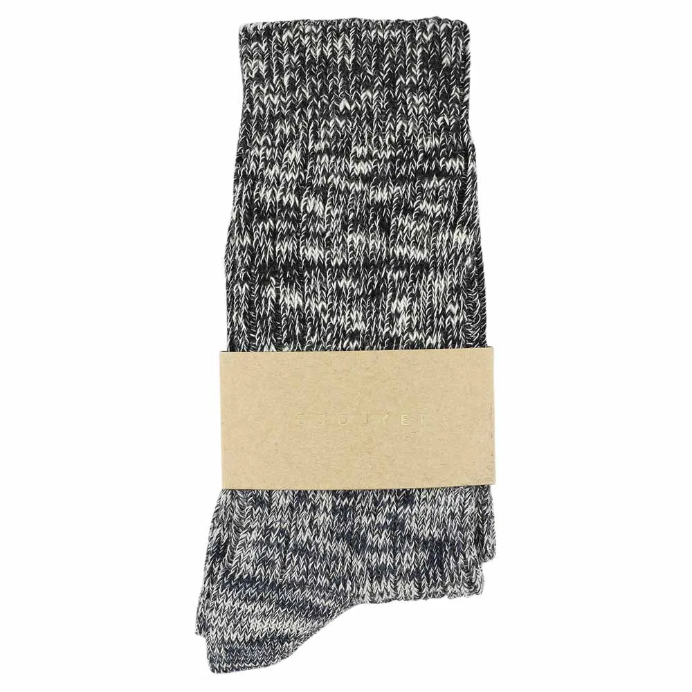 Women Melange Block Socks Black / Blue