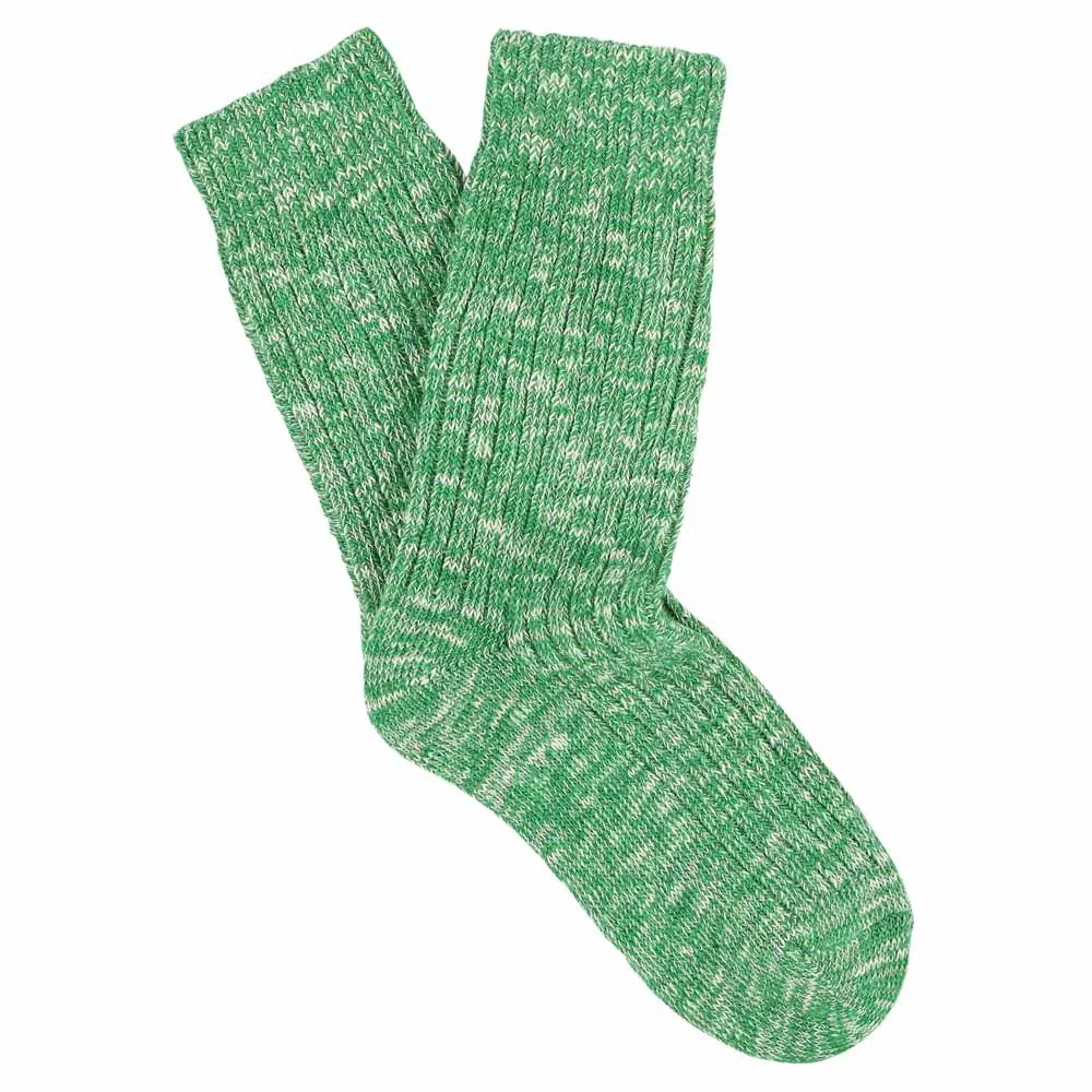 Women Melange Socks - Bright Green