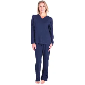 Women's Moisture Wicking Long Sleeve Drawstring Pant Pajama Set