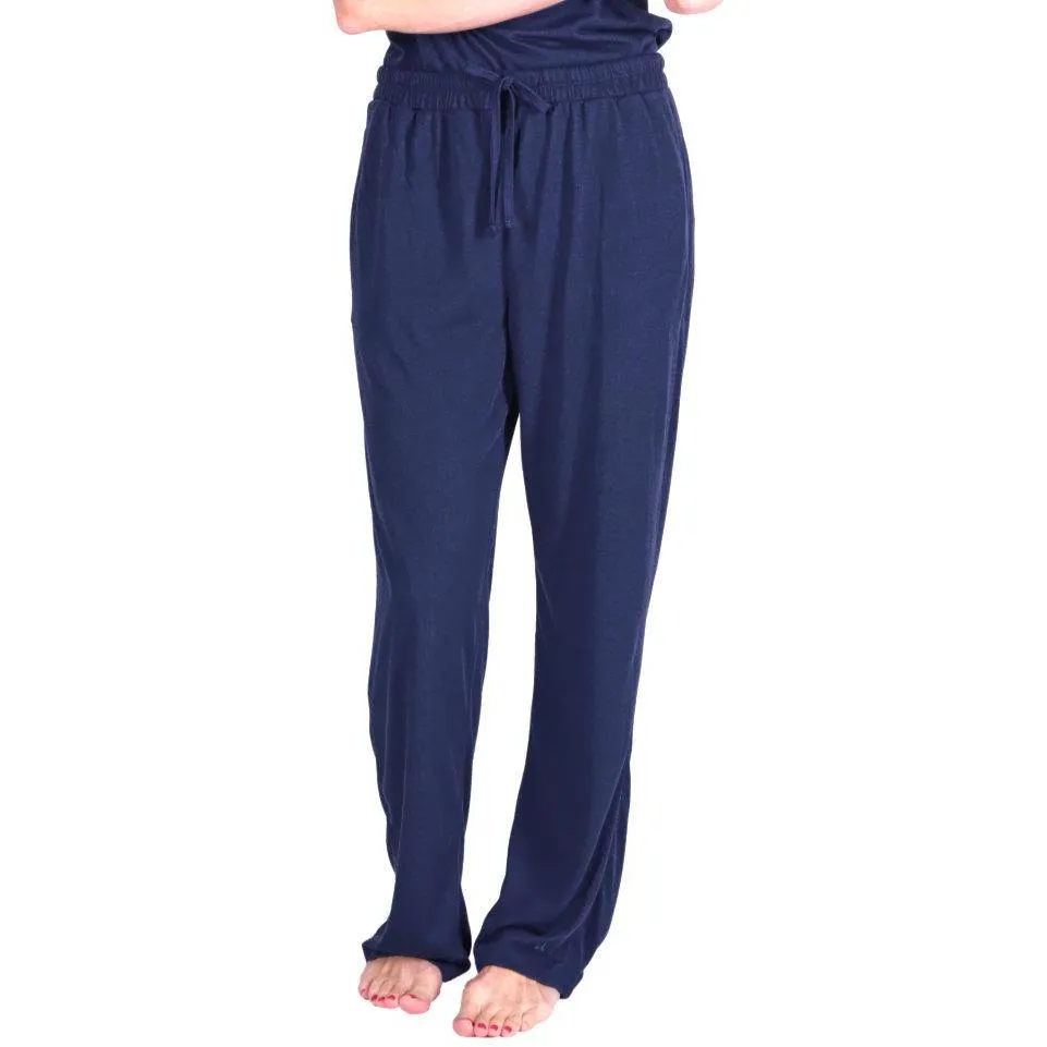 Women's Moisture Wicking Long Sleeve Drawstring Pant Pajama Set